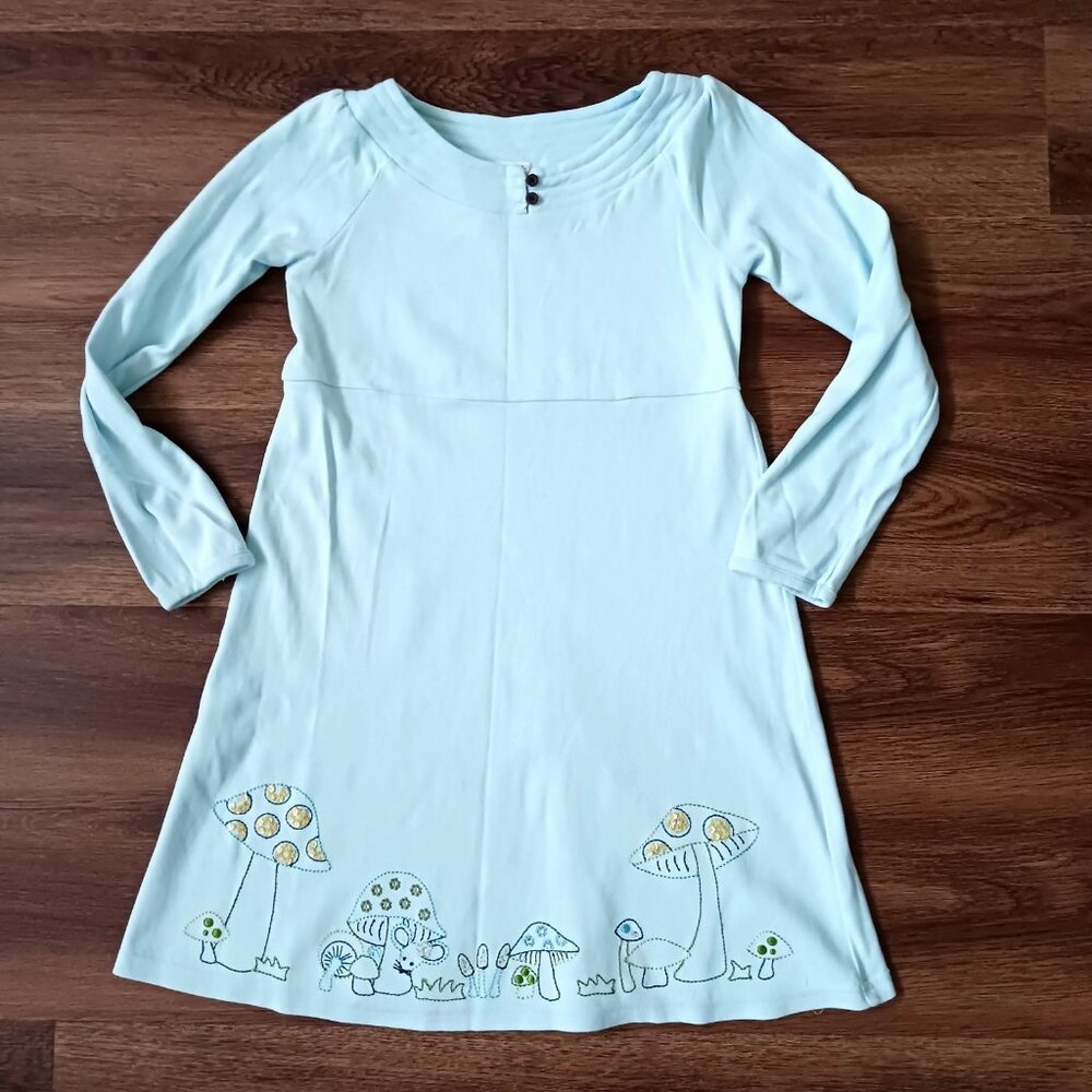 2003 Gymboree Size 9 Hide N Seek Long Sleeve Dress Mushroom Mouse